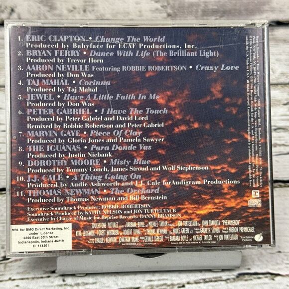 Phenomenon‎ Soundtrack [1996 CD Club] John Travolta Eric Clapton Bryan Ferry - Picture 2 of 5